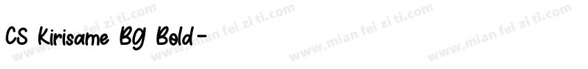 CS Kirisame BG Bold免费下载字体转换